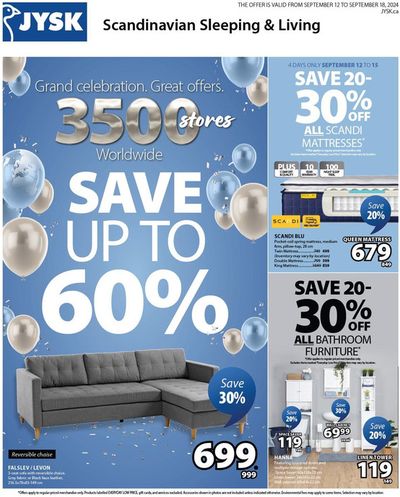 JYSK catalogue in Guelph | Save Up To 60% Off | 2024-09-13 - 2024-09-27