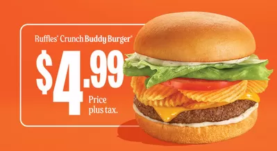 Restaurants offers in White River ON | Ruffles Crunch Buddy Burger For $4.99 in A&W | 2024-09-16 - 2024-09-30