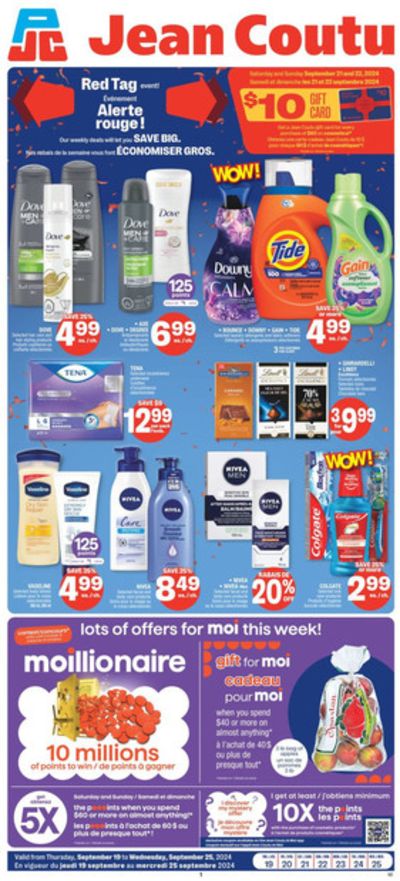 Pharmacy & Beauty offers in Riverside-Albert | Great offer for all customers in Jean Coutu | 2024-09-19 - 2024-09-25