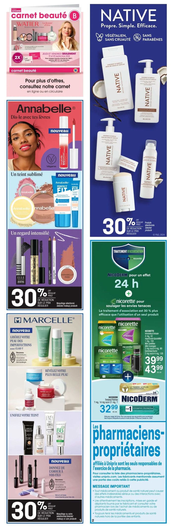 Uniprix catalogue in Sainte-Thérèse | Top offers for smart savers | 2024-09-19 - 2024-09-25