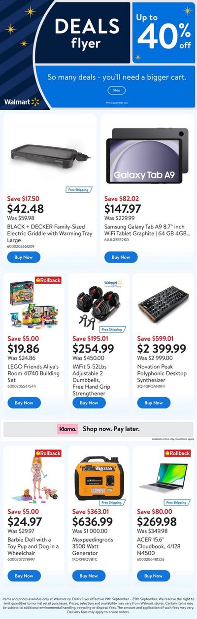 Walmart catalogue in Ottawa | Current bargains and offers | 2024-09-19 - 2024-09-25