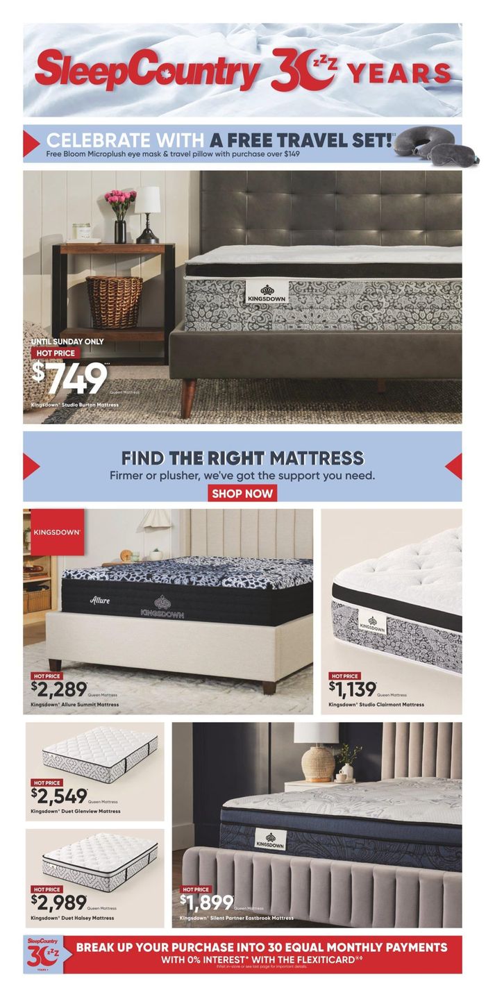 Sleep Country catalogue in Edmonton | Current deals and offers | 2024-09-18 - 2024-09-22