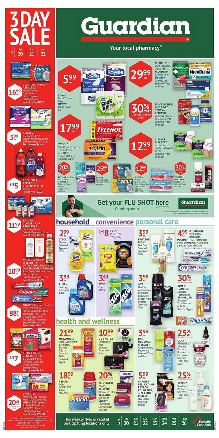 Guardian Pharmacy catalogue in Barrie | Guardian Pharmacy weekly flyer | 2024-09-19 - 2024-09-25