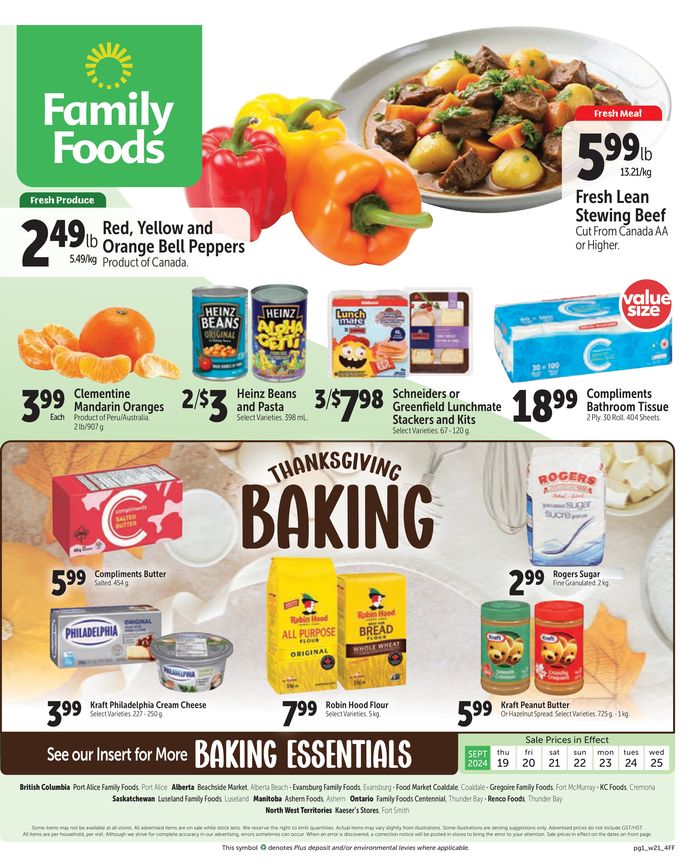 Family Foods catalogue in Edmonton | Family Foods weekly flyer | 2024-09-19 - 2024-10-03