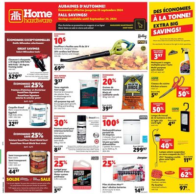 Home Hardware catalogue in Sharbot Lake ON | Attractive special offers for everyone | 2024-09-19 - 2024-09-25