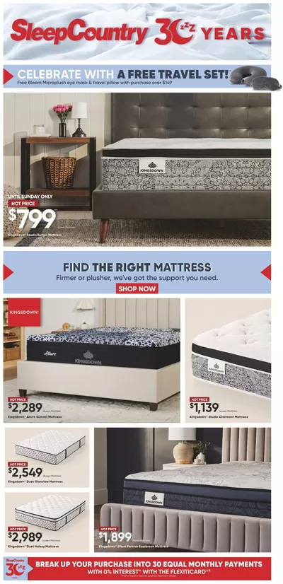 Sleep Country catalogue in Toronto | Current deals and offers | 2024-09-23 - 2024-09-29