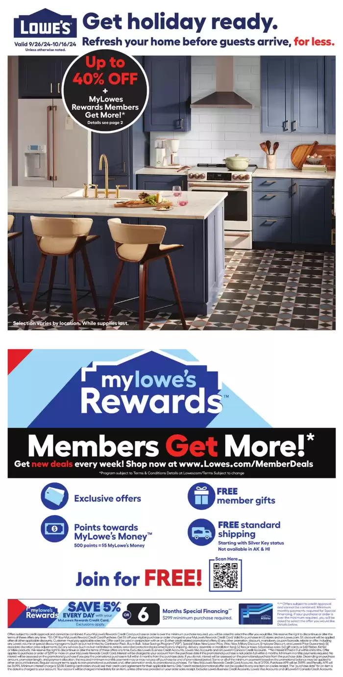 Lowe's catalogue in Mississauga | Get Holiday Ready | 2024-09-26 - 2024-10-16