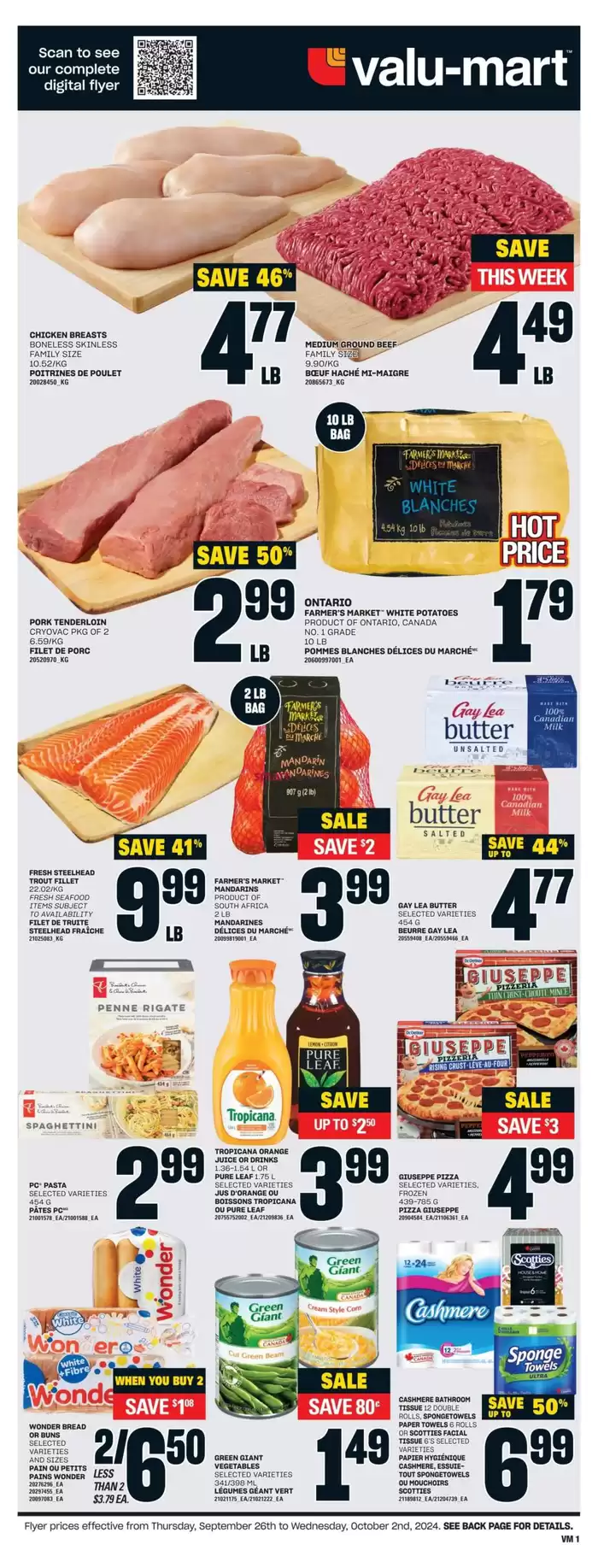 Valu-mart catalogue in Wawa | Valu-mart weeky flyer | 2024-09-26 - 2024-10-02