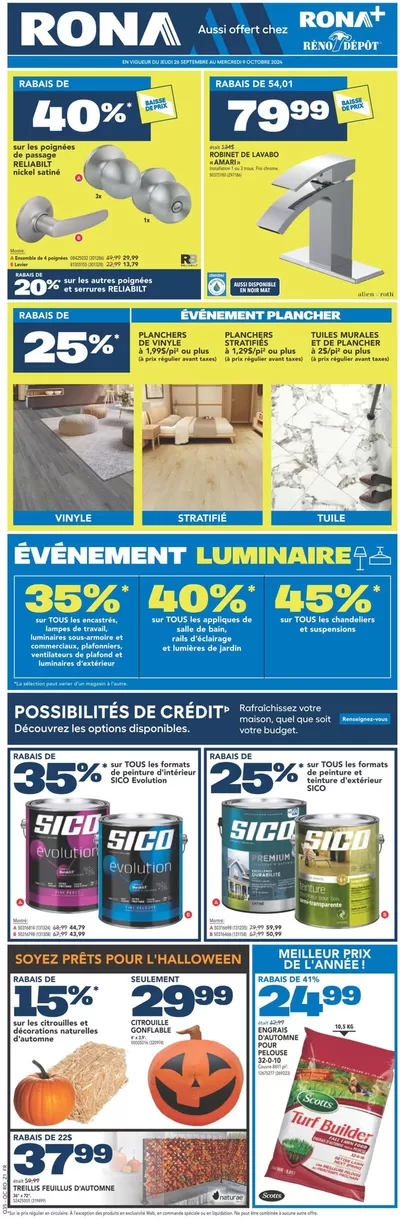 RONA catalogue in Quebec | Top deals for all customers | 2024-09-26 - 2024-10-02