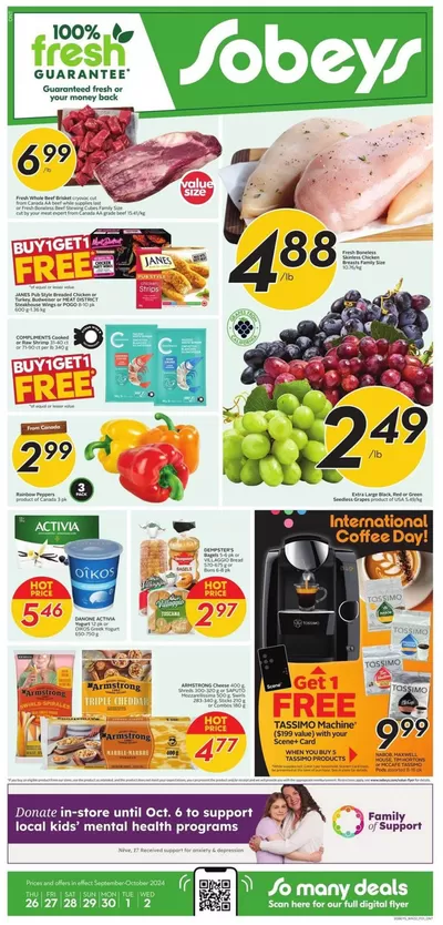 Sobeys catalogue in Toronto | Sobeys Weekly ad | 2024-09-26 - 2024-10-02