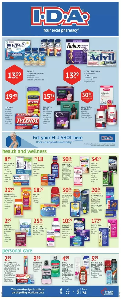 Pharmacy & Beauty offers in Marathon | Current deals and offers in IDA Pharmacy | 2024-09-27 - 2024-10-24