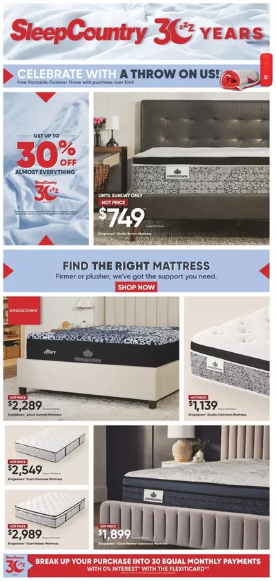 Sleep Country catalogue in Markham | Current deals and offers | 2024-09-30 - 2024-10-06