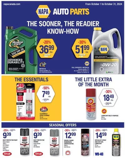 NAPA Auto Parts catalogue in Gaspé | Flyer | 2024-10-01 - 2024-10-31