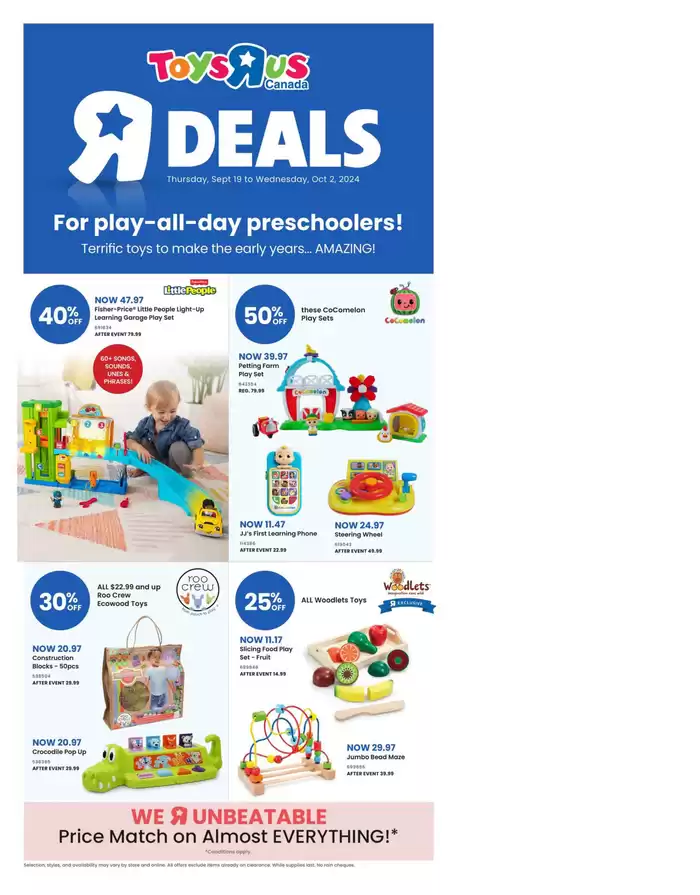 Toys R us catalogue in Scarborough | Current deals and offers | 2024-09-19 - 2024-10-02