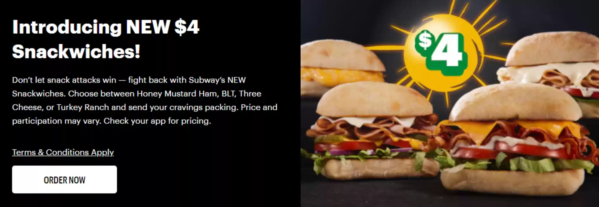 Subway catalogue in Kitchener | Introducing NEW $4 Snackwiches! | 2024-10-02 - 2024-10-16