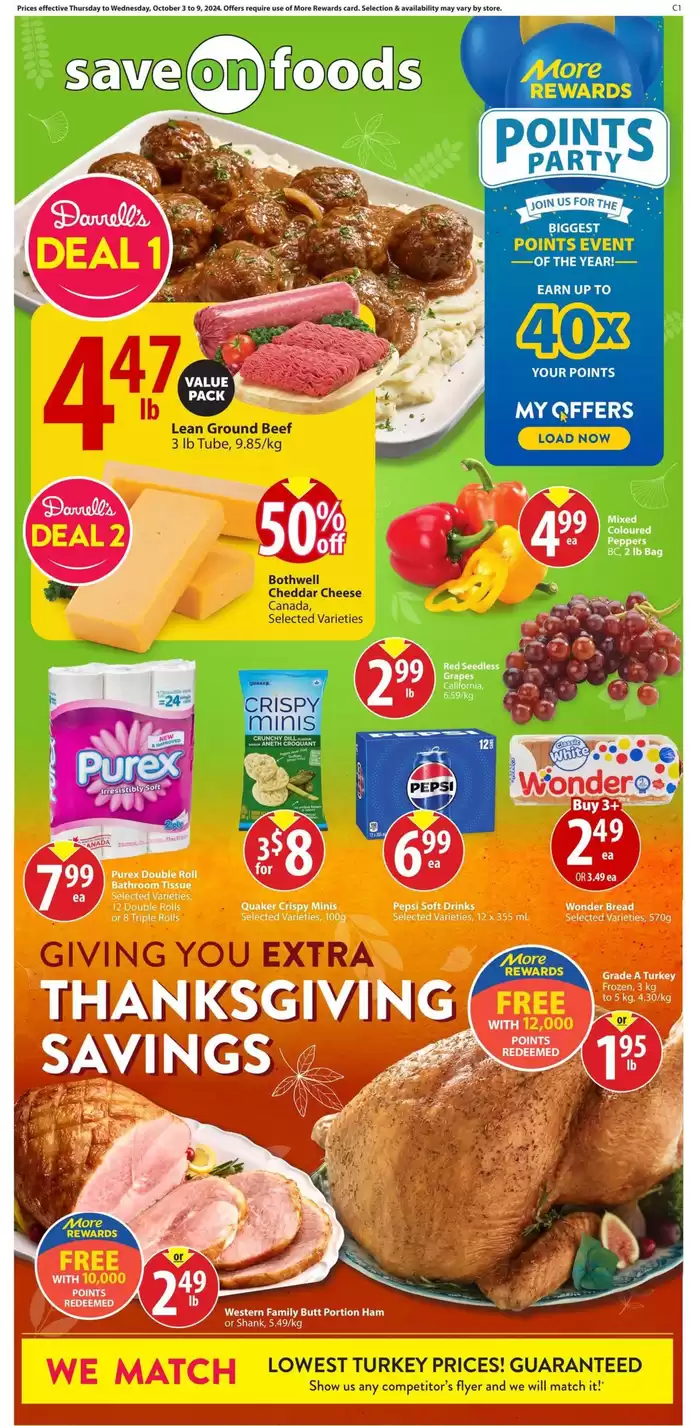 Save on Foods catalogue in Vancouver | Thanksgiving Savings | 2024-10-03 - 2024-10-09