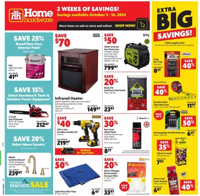 Home Hardware catalogue in Newport NS | Discounts and promotions | 2024-10-03 - 2024-10-16