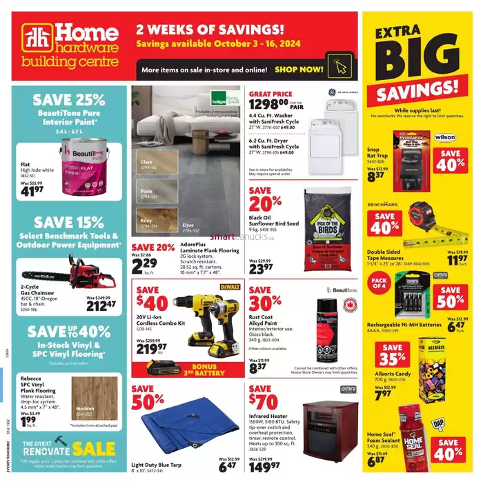 Home Hardware catalogue in Kentville | Current special promotions | 2024-10-03 - 2024-10-16