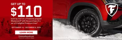 Automotive offers in Calgary | Get Up To $110 in Firestone | 2024-10-07 - 2024-12-08