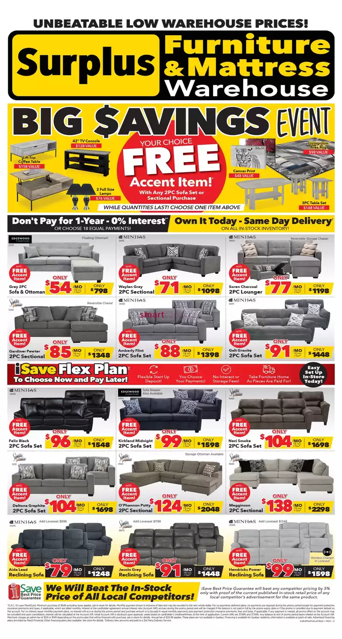 Surplus Furniture catalogue in Calgary | Big Savings Event | 2024-10-08 - 2024-10-27