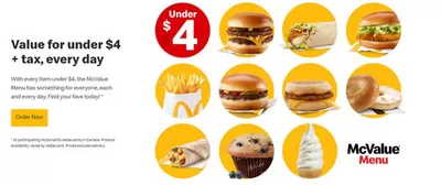 Restaurants offers in Calgary | Value for under $4 in McDonald's | 2024-10-11 - 2024-10-25