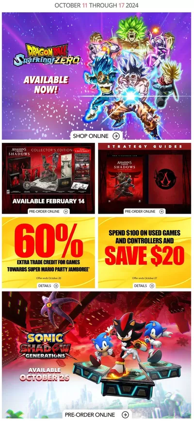 Electronics offers in Enfield | Game Stop Weekly ad in Game Stop | 2024-10-11 - 2024-10-17