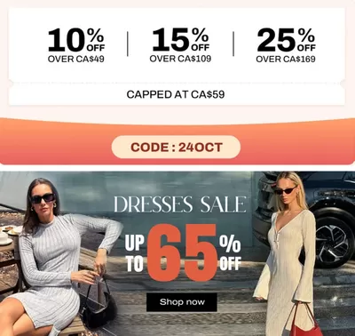 Clothing, Shoes & Accessories offers in Jasper | Up To 65% Off in SheIn | 2024-10-14 - 2024-10-24