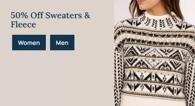 Clothing, Shoes & Accessories offers in Quesnel | 50% Off Sweaters & Fleece in Bootlegger | 2024-10-16 - 2024-10-30