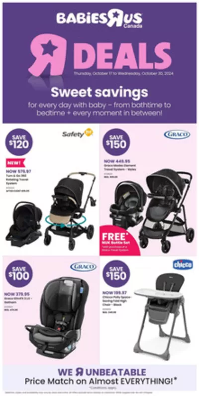 Kids, Toys & Babies offers in Calgary | Babies"R"Us Flyer in Toys R us | 2024-10-17 - 2024-10-30