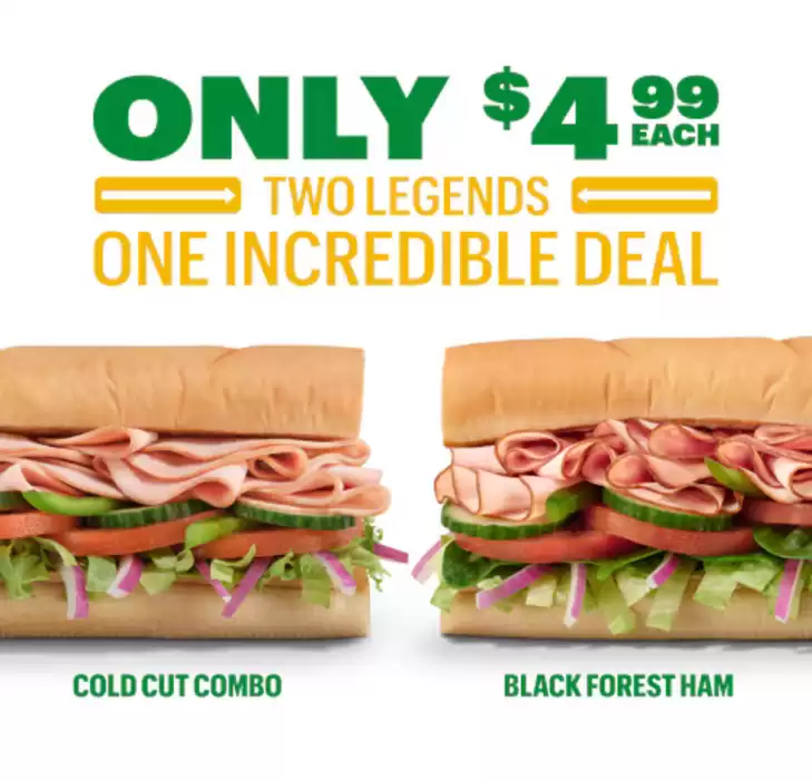 Subway catalogue in Halifax | Two legends, one incredible deal | 2024-10-17 - 2024-10-31