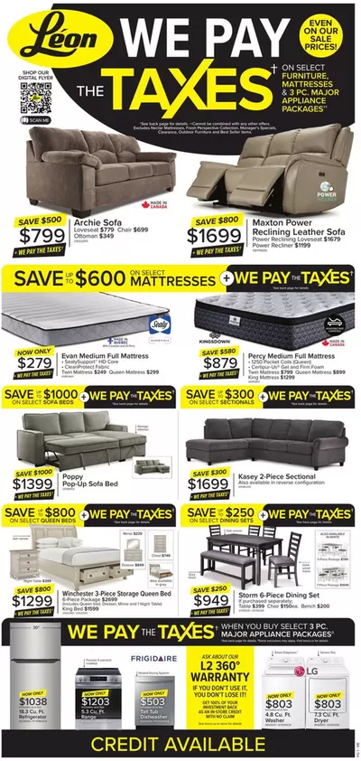 Home & Furniture offers in Labrador City | Wide range of offers in Leon's | 2024-10-17 - 2024-11-06