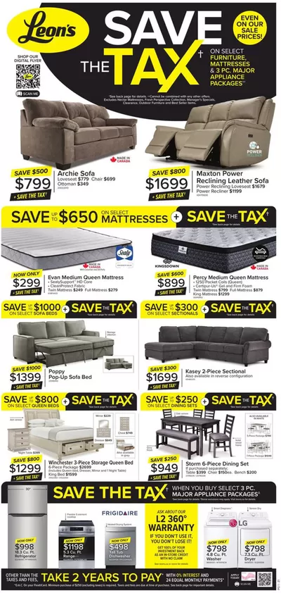 Home & Furniture offers in Labrador City | Attractive special offers for everyone in Leon's | 2024-10-17 - 2024-11-06