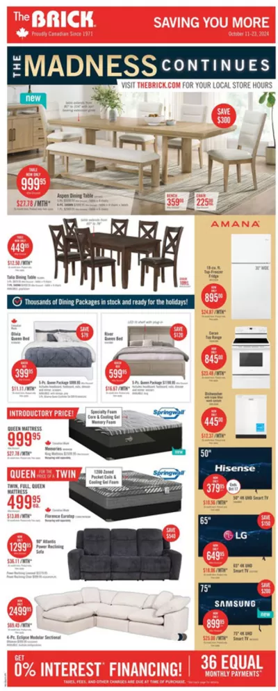 Home & Furniture offers in Richmond Hill | Attractive special offers for everyone in The Brick | 2024-10-11 - 2024-10-23