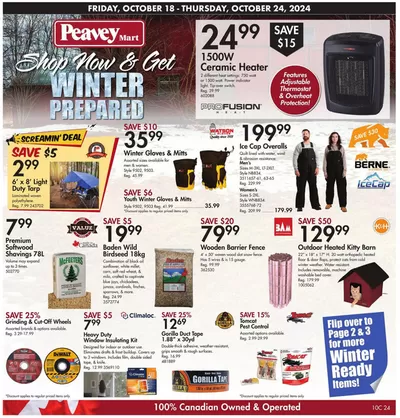 Peavey Mart catalogue in Saskatoon | Winter Prepared | 2024-10-18 - 2024-10-24