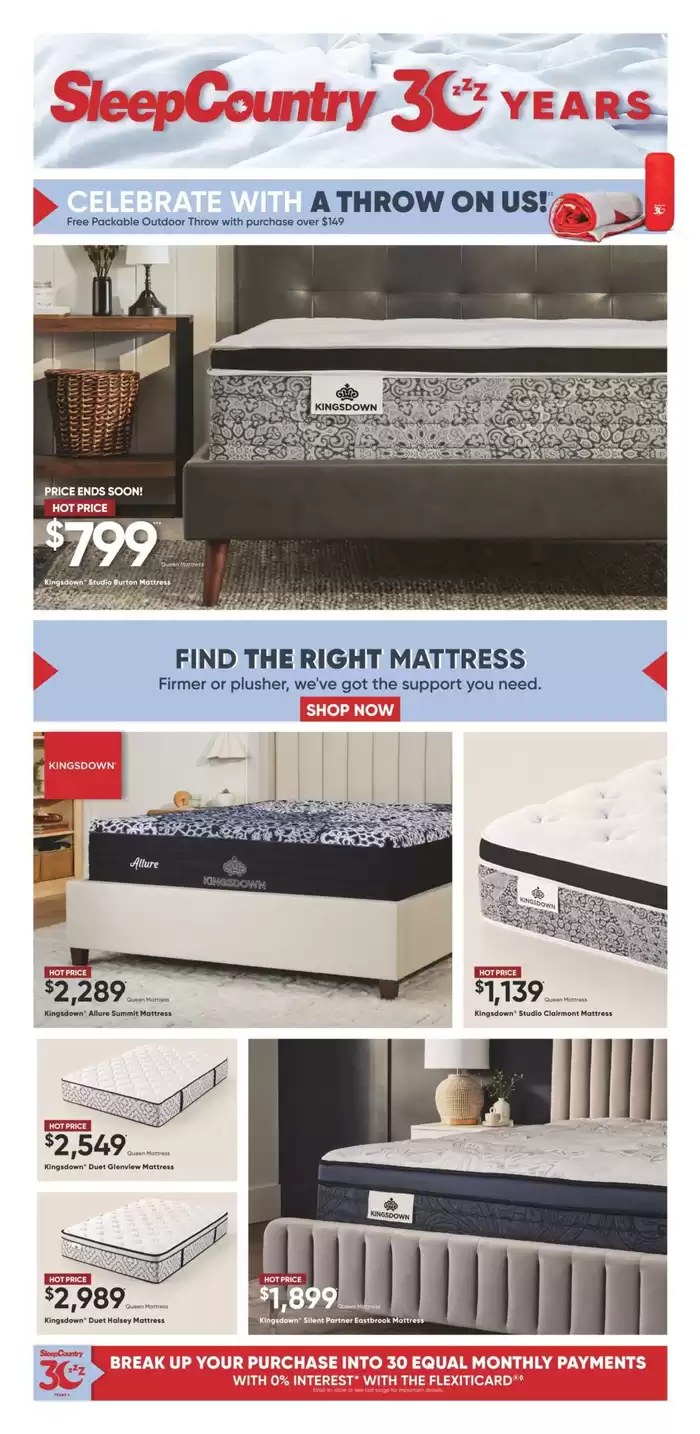 Sleep Country catalogue in Winnipeg | Current deals and offers | 2024-10-21 - 2024-10-29