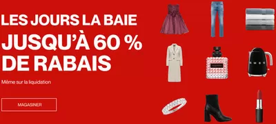 Clothing, Shoes & Accessories offers in Ottawa | LES JOURS LA BAIE JUSQU'À 60 % DE RABAIS in La Bahie d'Hudson | 2024-10-22 - 2024-11-05