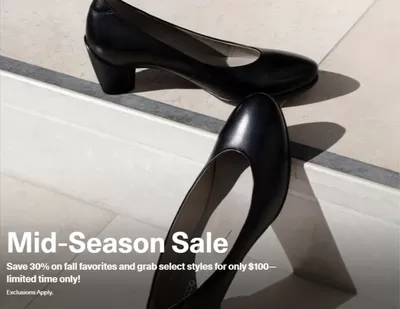 Clothing, Shoes & Accessories offers in Nelson | Mid-Season Sale in ECCO | 2024-10-22 - 2024-11-05