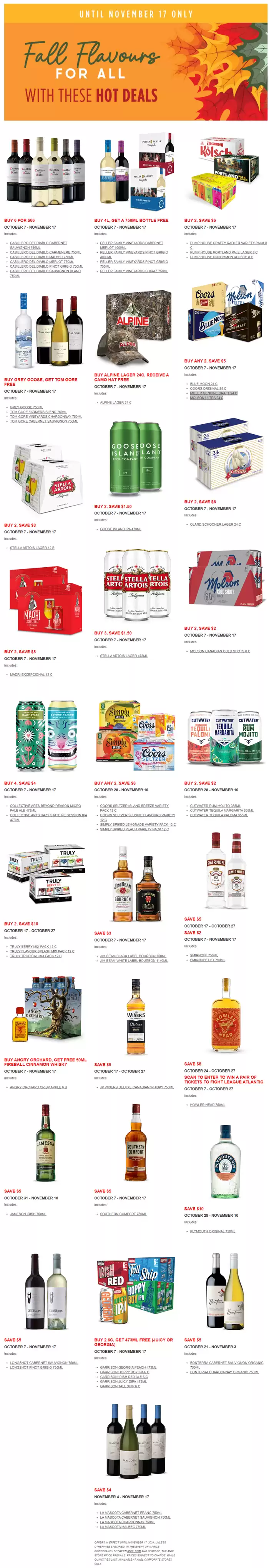 NB Liquor catalogue in Saint John | Fall Sale | 2024-10-22 - 2024-11-17