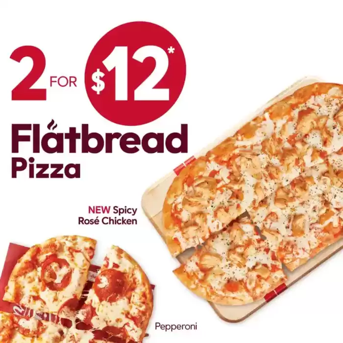 Tim Hortons catalogue in Labrador City | Enjoy 2 Flatbread Pizzas for $12! | 2024-10-23 - 2024-11-06