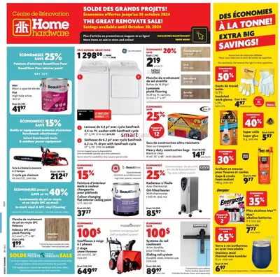 Home Hardware catalogue in Alma | Top deals and discounts | 2024-10-24 - 2024-10-30