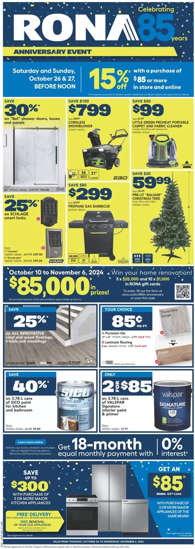 RONA catalogue in Chatham-Kent | Great offer for bargain hunters | 2024-10-24 - 2024-10-30