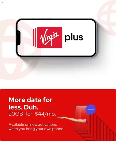 Electronics offers in Saint Albert | More Data For Less in Virgin Mobile | 2024-10-23 - 2024-11-25