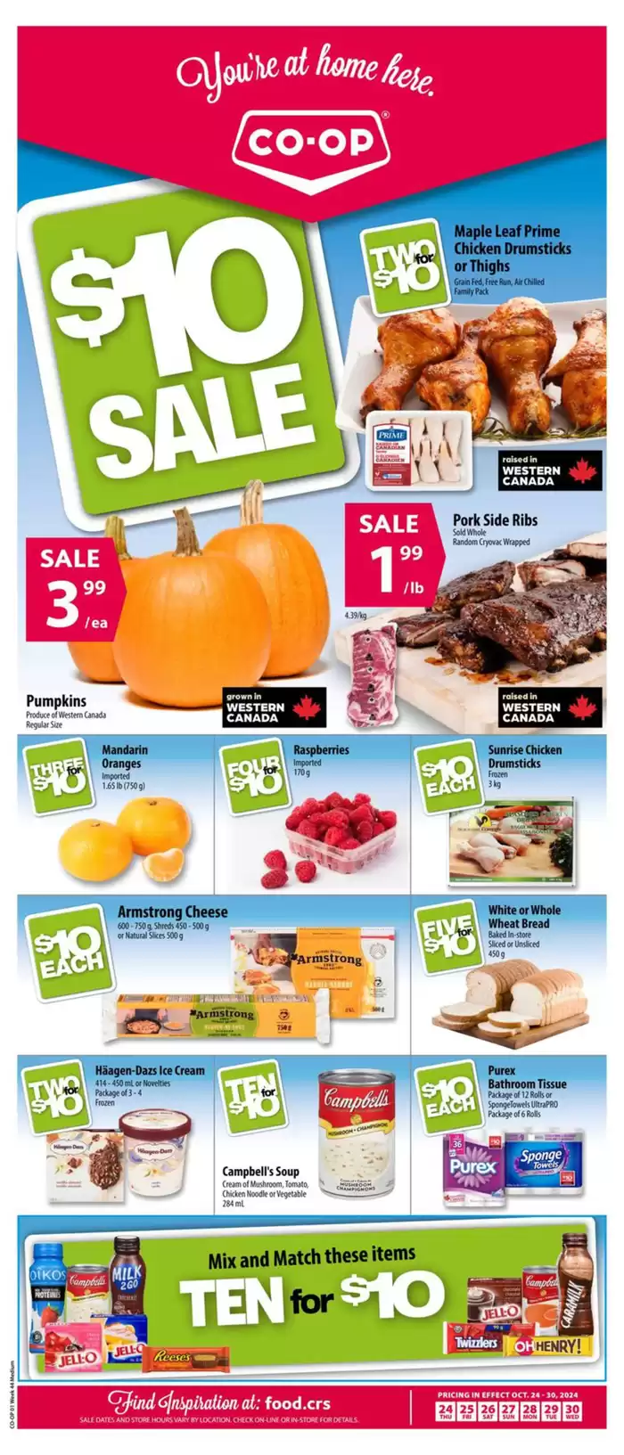 Co-op Food catalogue in Saskatoon | $10 Sale | 2024-10-24 - 2024-10-30