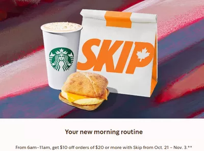 Restaurants offers in Edmonton | Your new morning routine in Starbucks | 2024-10-23 - 2024-11-03