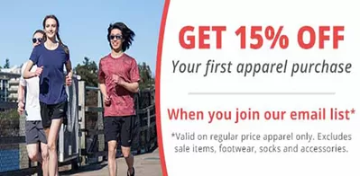 Sport offers in Edmonton | Get 15% off Your First Purchase in Running Room | 2024-10-23 - 2024-11-06