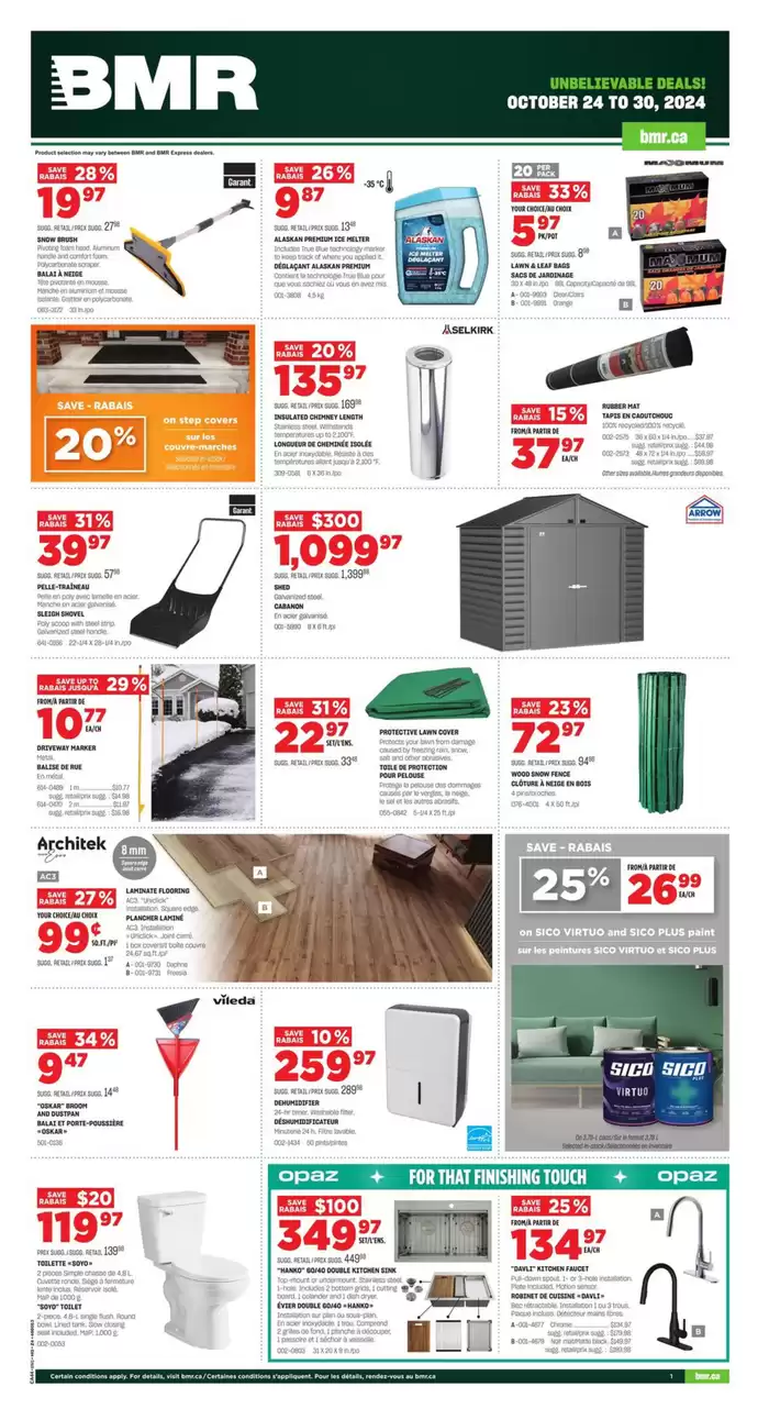 BMR catalogue in Sherbrooke QC | Our best offers for you | 2024-10-24 - 2024-10-30