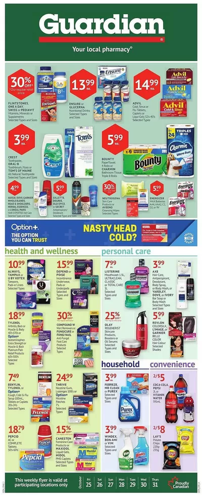 Guardian Pharmacy catalogue in Moncton | Guardian Pharmacy weekly flyer | 2024-10-25 - 2024-10-31