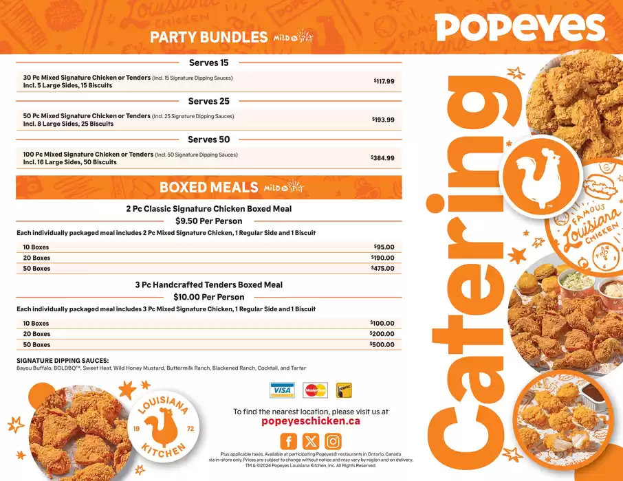 Popeyes catalogue in Vaughan | Catering Menu | 2024-10-24 - 2024-12-31