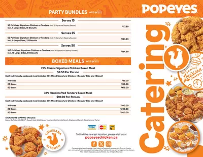 Restaurants offers in Bolton | Catering Menu in Popeyes | 2024-10-24 - 2024-12-31