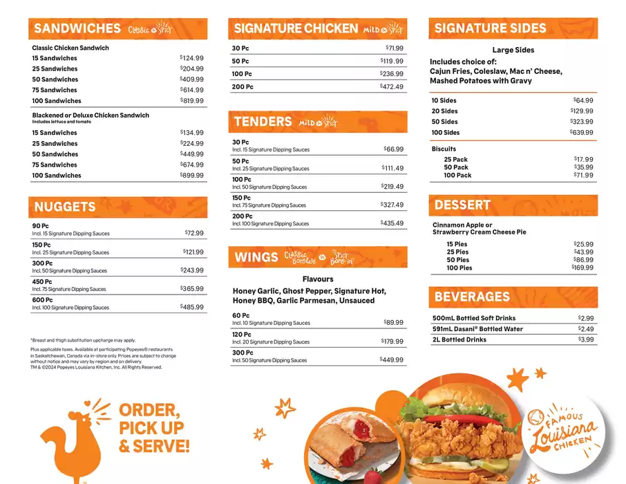 Popeyes catalogue in Regina | Catering Menu | 2024-10-24 - 2024-12-31